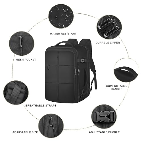 50l Backpack Carry On Backpack, Airline Approved With USB Charging...