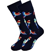Real Sic Fun Socks for Men and Women - Cozy Cotton Dress Socks with Colorful Designs - Casual, Exotic Zoo Animal Patterned