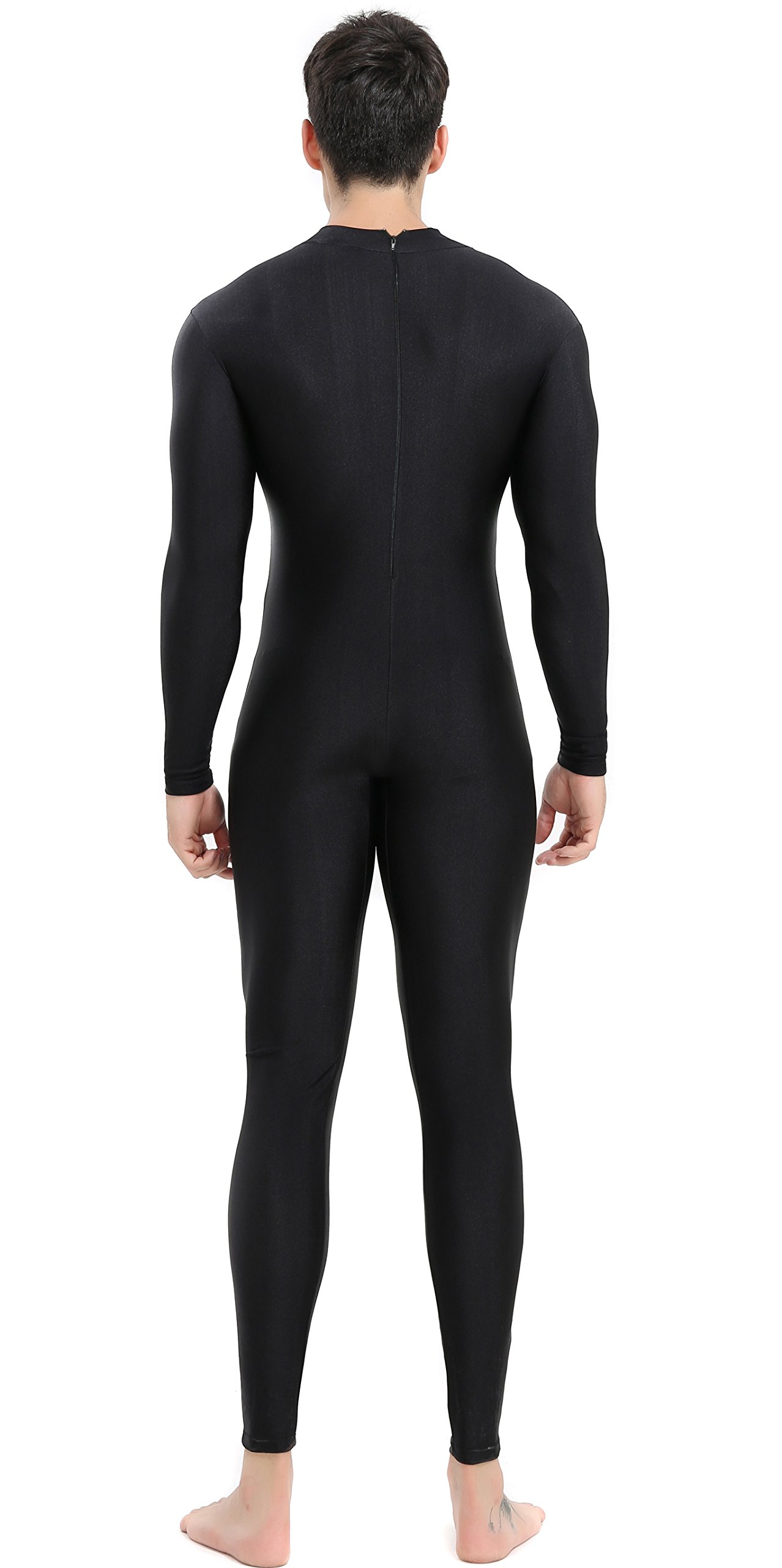 Speerise Mens Turtleneck Spandex Long Sleeve Unitard Bodysuit Dancewear