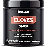 Cloves with Ginger, Cinnamon, Turmeric & Black Pepper – Supports Digestive Health & Respiratory Wellness -150 Capsules