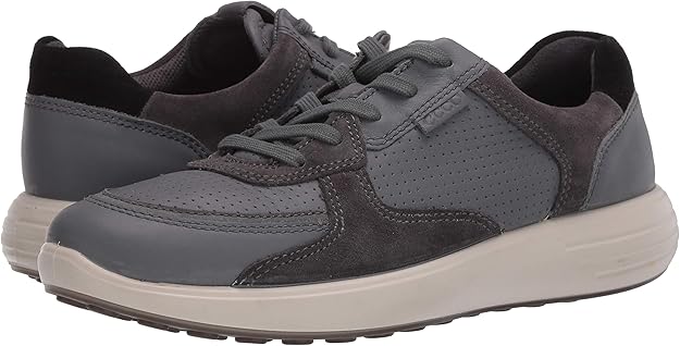 ECCO 爱步 SOFT 7 柔酷7号 打孔版 男式休闲板鞋 4.8折.3 海淘转运到手约¥631
