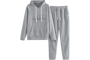 JMMSlmax Cute Fall Outfits for Women 2 Piece Sets Long Sleeve Pullover Sweatshirt Sweatsuits Tracksuits Pockets Work Out Sets