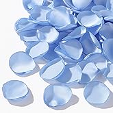 CNYMANY 200pcs Rose Petals, Silk Blue Flower Petals for Wedding Flower Girl Basket Blue Rose Petals Bulk for Aisle Table Centerpieces Bridal Shower Decorations Proposal Party