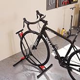 Housolution Bike Stand Floor Rack - Fit 20"-29" Mountain Road Bikes, 1Pack | Foldable Bike Storage, Bicycle Parking Rack up to 2.7" Tire Width, Portable Bike Stand with Rubber Feet for Garage/Home