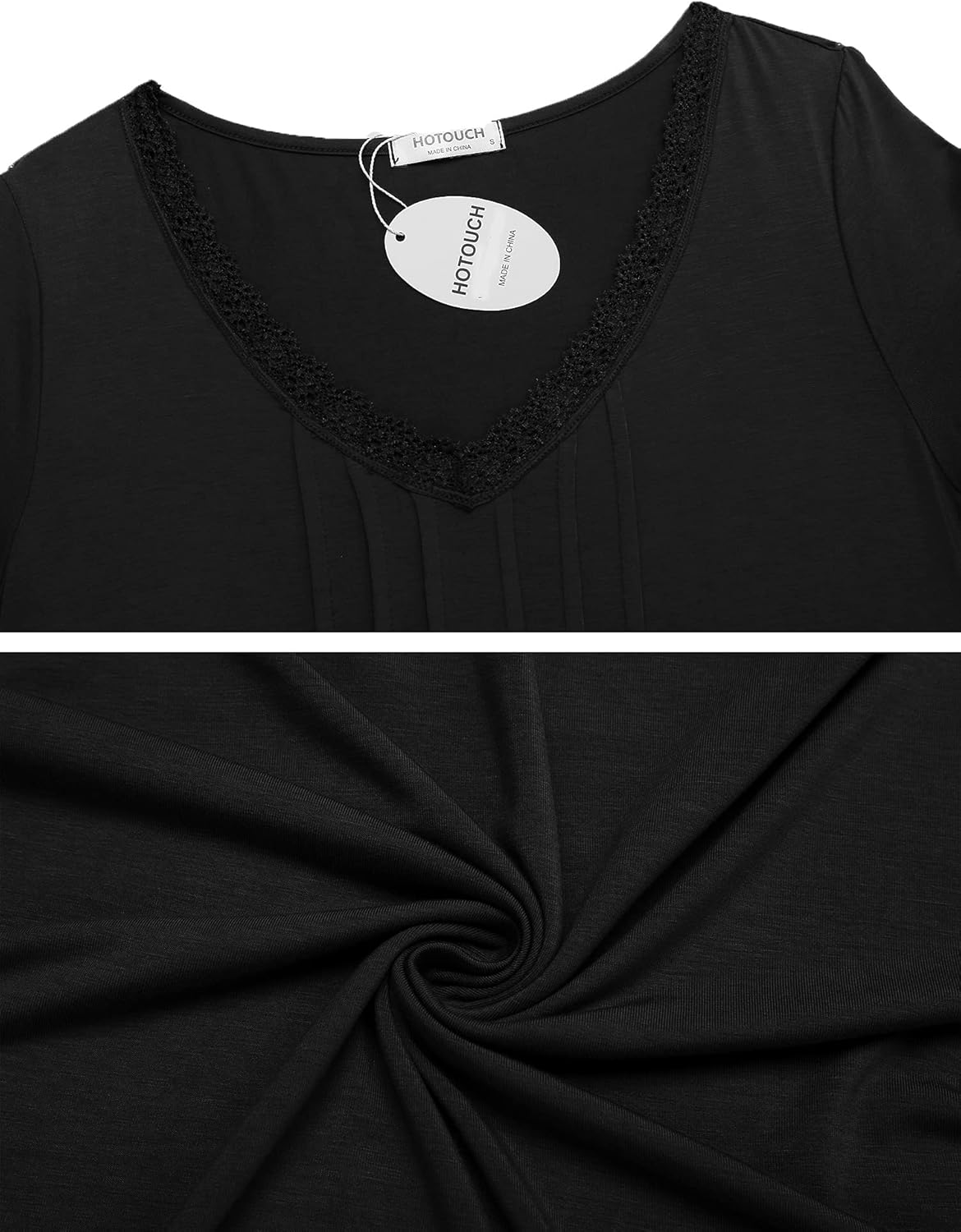 Hotouch Women's Nightgown Short Sleeve Sleepwear Comfy Sleep Shirt Dress Lace Trim Scoopneck Nightshirt S-XXL at  Women’s Clothing store