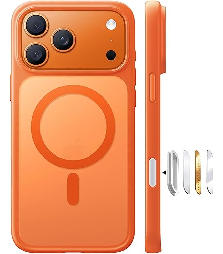 Amazon.com: TORRAS for iPhone 17 Pro Max Case Crystal Orange, Anti