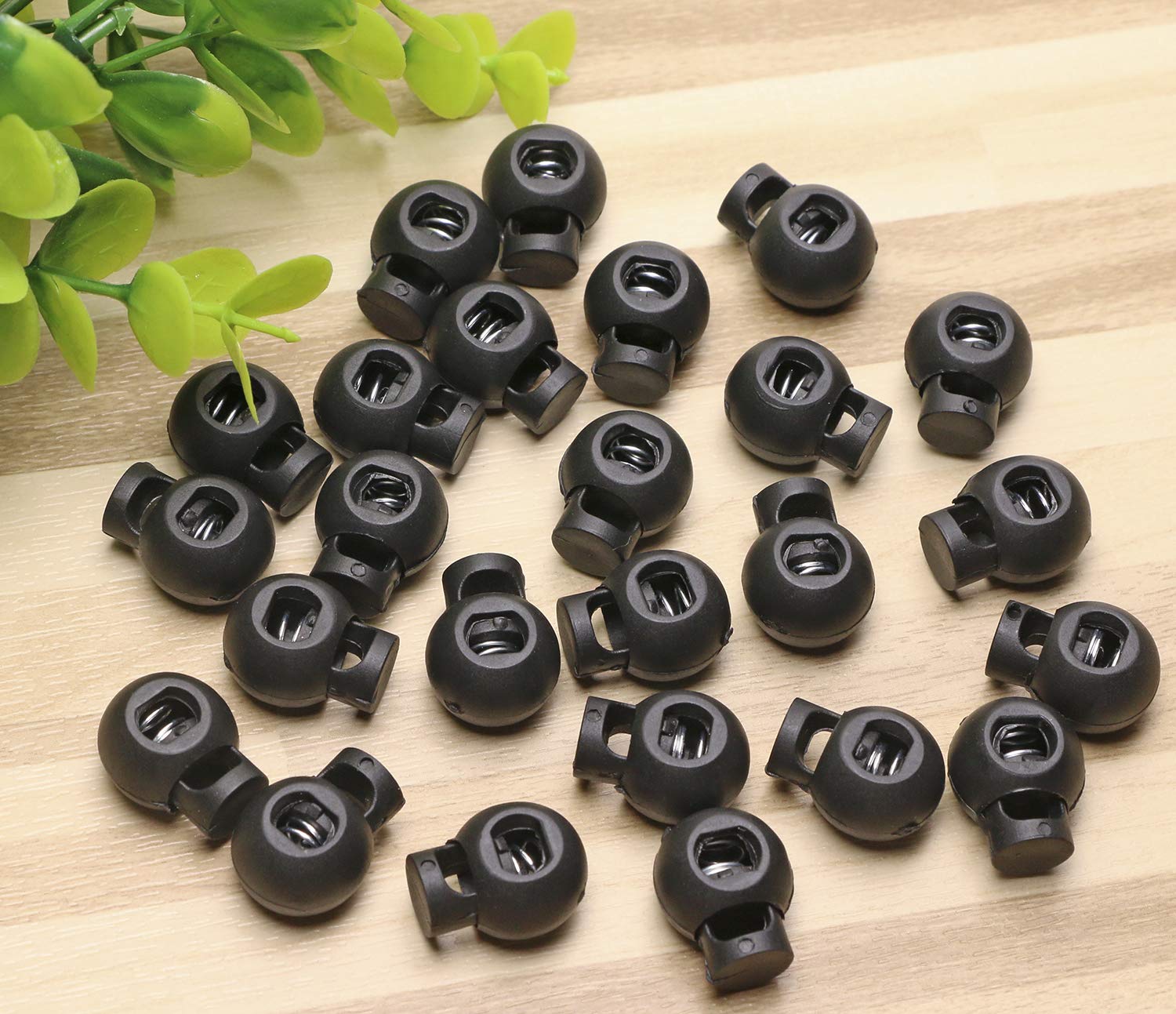 Shapenty Plastic Toggle Single Hole Spring Loaded Elastic Drawstring