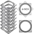 RHBLME 8 Pack Lazy Susan Hardware, 6 Inch Silver Lazy Susan Turntable Bearing 5/16" Thick 500lbs for Turntable, Serving Trays, Kitchen Storage Racks, Craft Table, Rotating Bearing Plate
