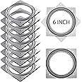 RHBLME 8 Pack Lazy Susan Hardware 6 Inch, Silver Lazy Susan Turntable Bearing 5/16" Thick 500lbs for Turntable, Serving Trays