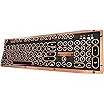 Azio Retro Classic Bluetooth 5.0 (Artisan) - Wireless/USB Wired Vintage Backlit Leather Mechanical Keyboard for PC/Mac (MK-RETRO-L-03B-US)