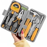 20 Pcs Basic Tool Kit, Compact Home Tool Set with Mini Tool Box | Ideal for Household Repairs, Office Maintenance, Simple DIY, General Tools User-friendly for Beginners, Women &amp; Student