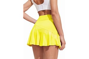 Ekouaer Women's Athletic Golf Skorts Lightweight Skirt Pleated with Pockets for Running Tennis Workout