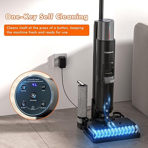 Tosima H1 Vacuum Mop Combo, Cordless Wet-Dry Vacuum Cleaner