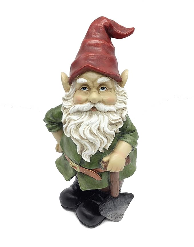 FICITI Garden Gnome Statue 10" Outdoor Garden Gnomes