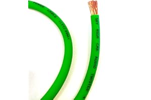CCA 4 Gauge AWG Green Power Ground Wire Sky High Car Audio Sold by The Foot ft