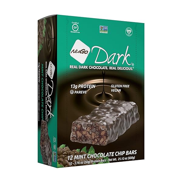 NUGO DARK MINT CHOCOLATE CHIP BOX, 1.76 OZ (PACK OF 12)