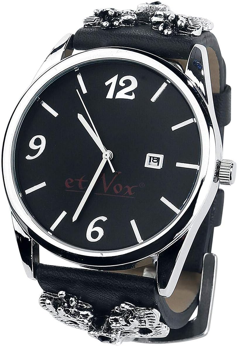 etNox Time Magic Dragon Unisex Wristwatches Standard, Faux Leather, zinc Alloy,