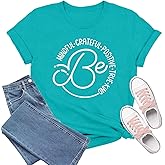 TIEEI Be Kind Shirt for Women Kindness T-Shirts Inspirational Positive Short Sleeve