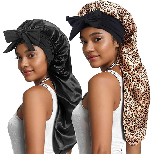 Bonnet Satin Cheveux Nuit, Convient à Tous Les Types De