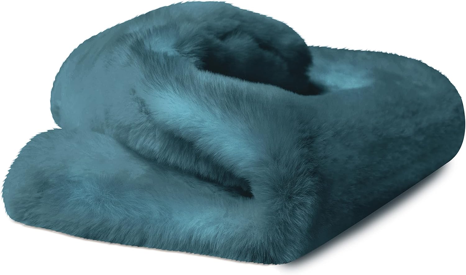 Milliard Reading Pillow with Shredded Memory Foam, Back Rest Pillow for Sitting in Bed with Faux Fur Removable Cover –18x15 inches (Blue): Kitchen & Dining