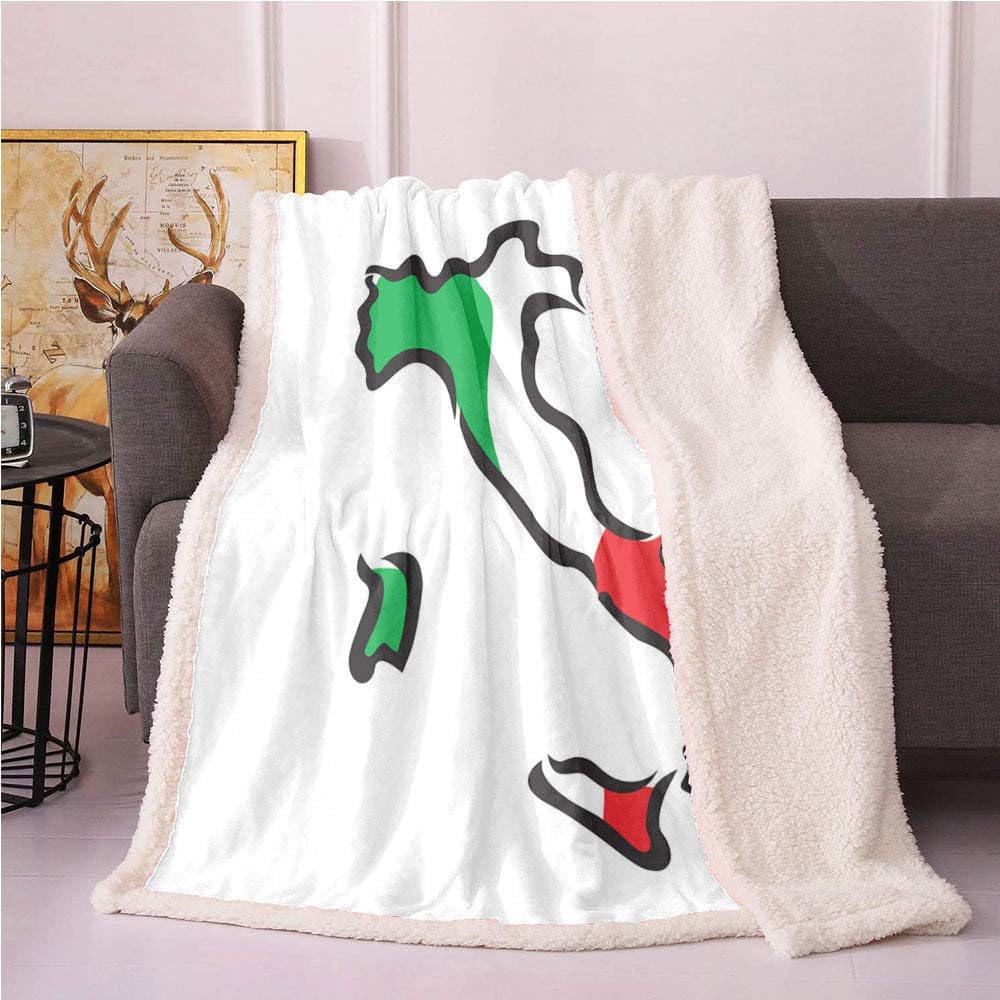 SeptSonne Sicily Fleece Blanket,Simplistic Style