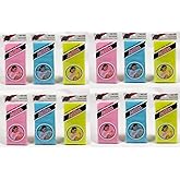 SALUX Bath Towel Yellow Blue Pink Mixed Color 12 Count Pack