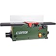 Cutech Spiral Cutterhead Benchtop Jointer with teflon-Coated Aluminum Tables, TC Inserts, 19-5/8” Aluminum Fence, and a 10-amp Motor (Rifle Green, 6 inch)