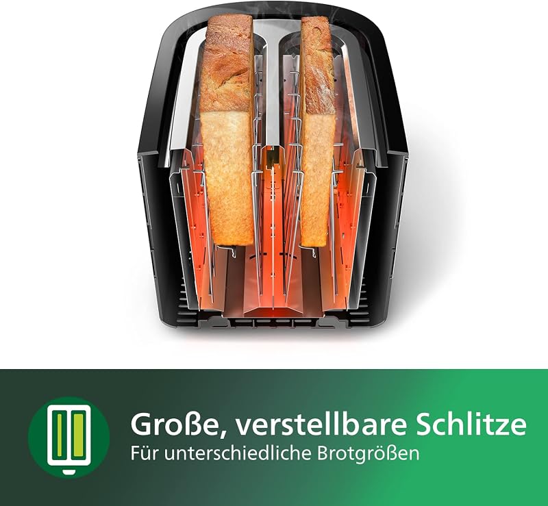 Toaster, Schwarz, 8 Bräunungsstufen — Foto 7 von 7