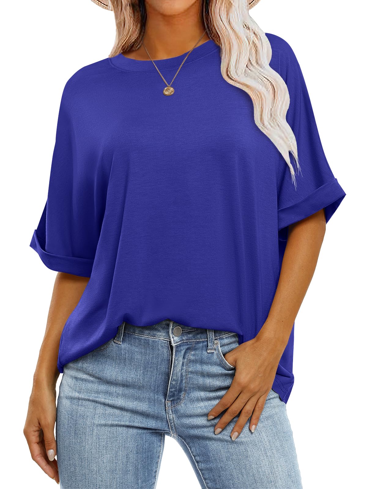 ANRABESS Women's Oversized T Shirts Short Sleeve