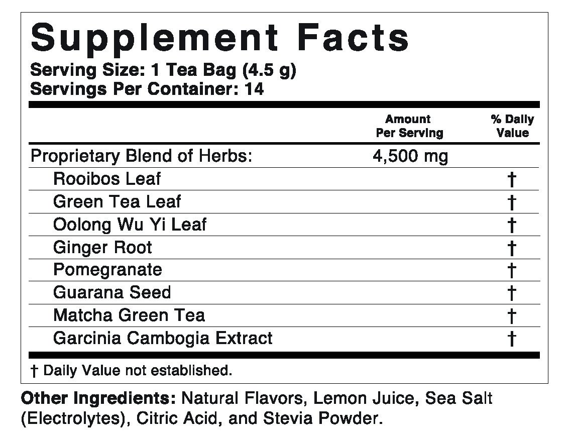 Baetea 14-Day Teatox Herbal Detox Tea Supplement with Green Tea & Ginger Root, 14 Tea Bags: Health & Personal Care