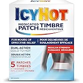 Icy Hot Medicated Pain Patch, Muscle and Joint Pain Relief for Simple Backaches, Lumbago, Arthritis, Strains and Sprains, NSA