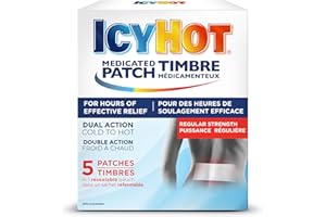 Icy Hot Medicated Pain Patch, Muscle and Joint Pain Relief for Simple Backaches, Lumbago, Arthritis, Strains and Sprains, NSA