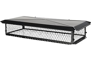 HY-GUARD Multi-Flue Chimney Cap, 17" x 35" x 8"H, Galvanized Steel