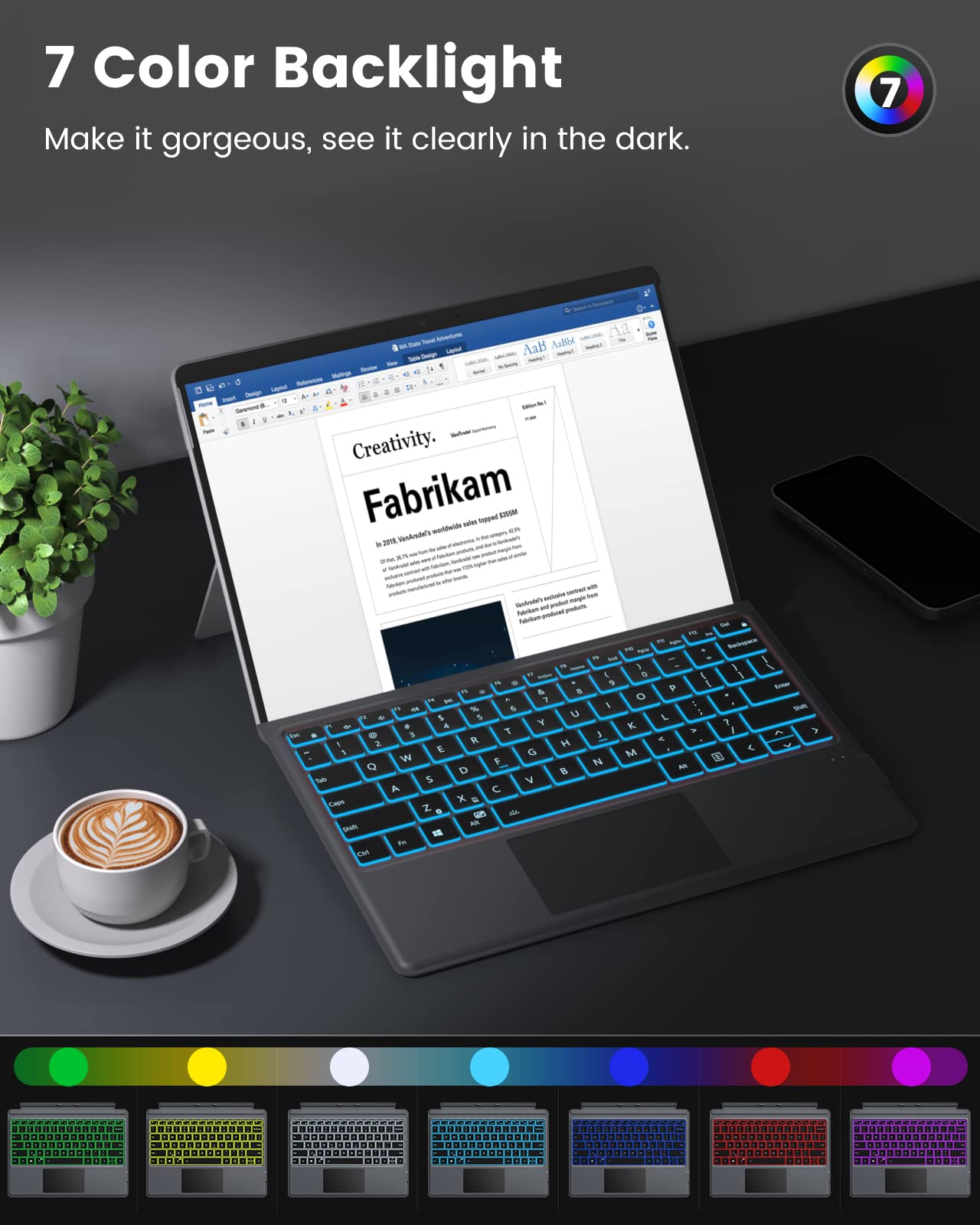 MoKo Type Cover Fit Microsoft Surface Pro 8 2021 / Pro X 13