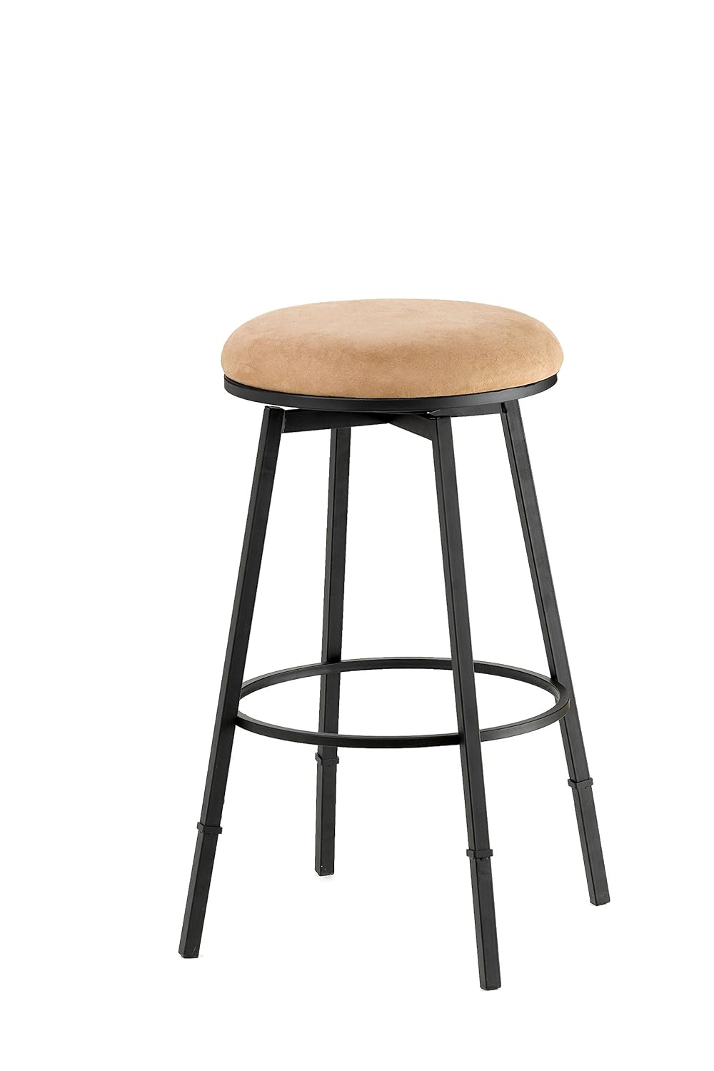 Hillsdale Furniture Adjustable Backless Bar Stool, Black/Brown