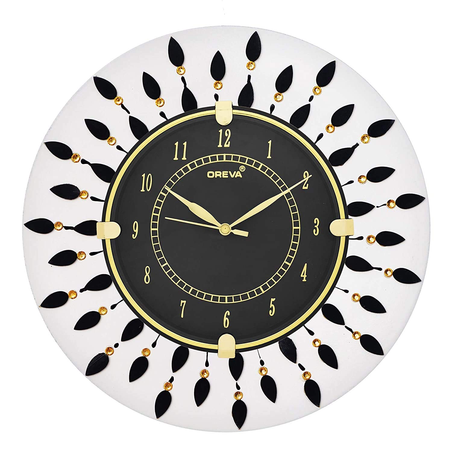 Buy Mitrahaat Radium Wall Clock for Home Living Room Office Wooden (White, 12 * 12 in) Online at