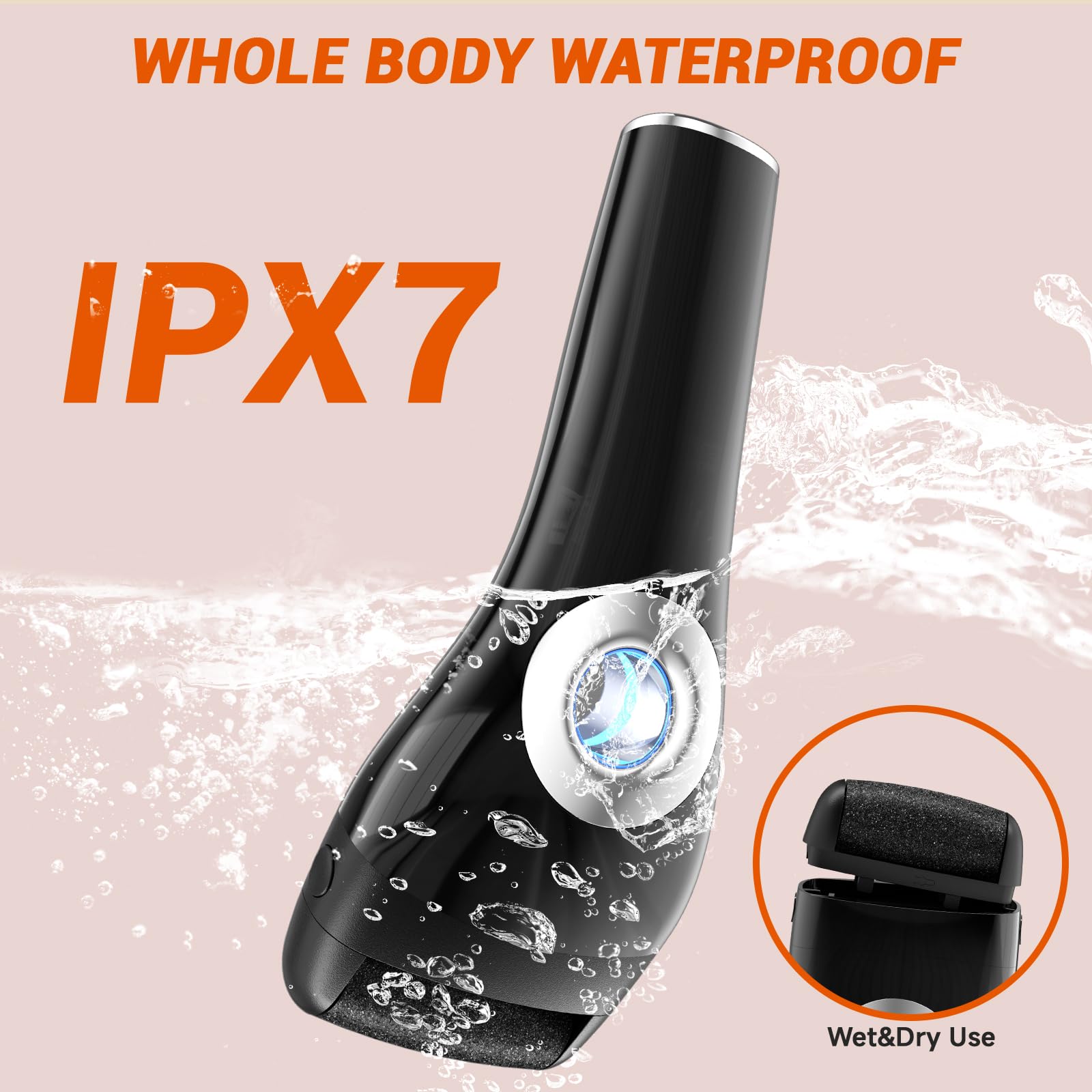 Upgraded Rechargeable Foot Callus Remover, Professional Electric Foot File, 10 in 1 Pedicure Tools Foot Care Kit Pedi Feet Care for Dead, Hard Cracked Dry Skin Ideal Gift (Black) - Image 5