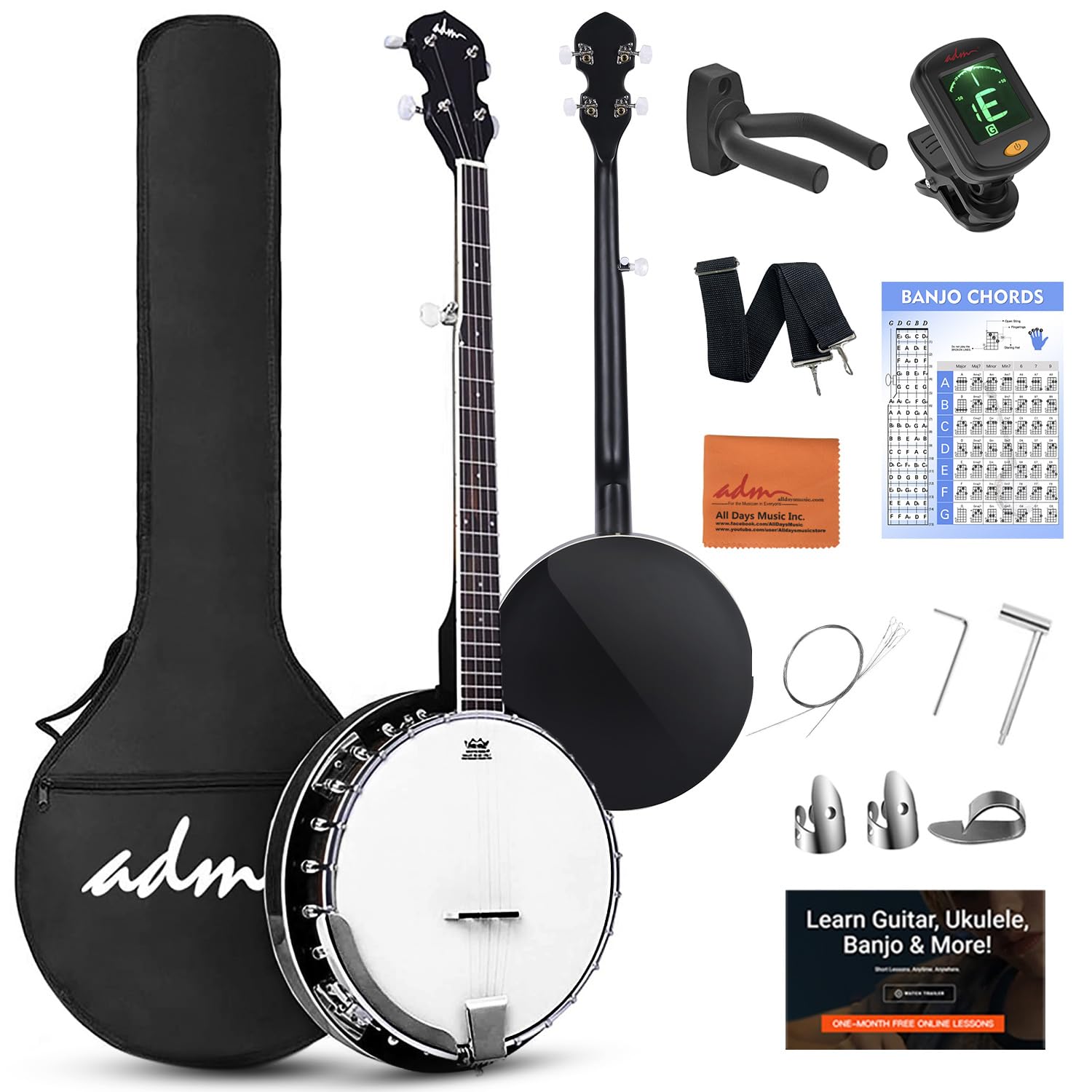 Mua ADM Banjo 5 String Full Size Banjoes Set, 38 Inch Beginner Banjo ...