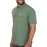Coleman Mens UPF 40+ Ultra Lightweight Quick Dry Short Sleeve Guide Shirt Outdoor for Fishing Hiking Camping