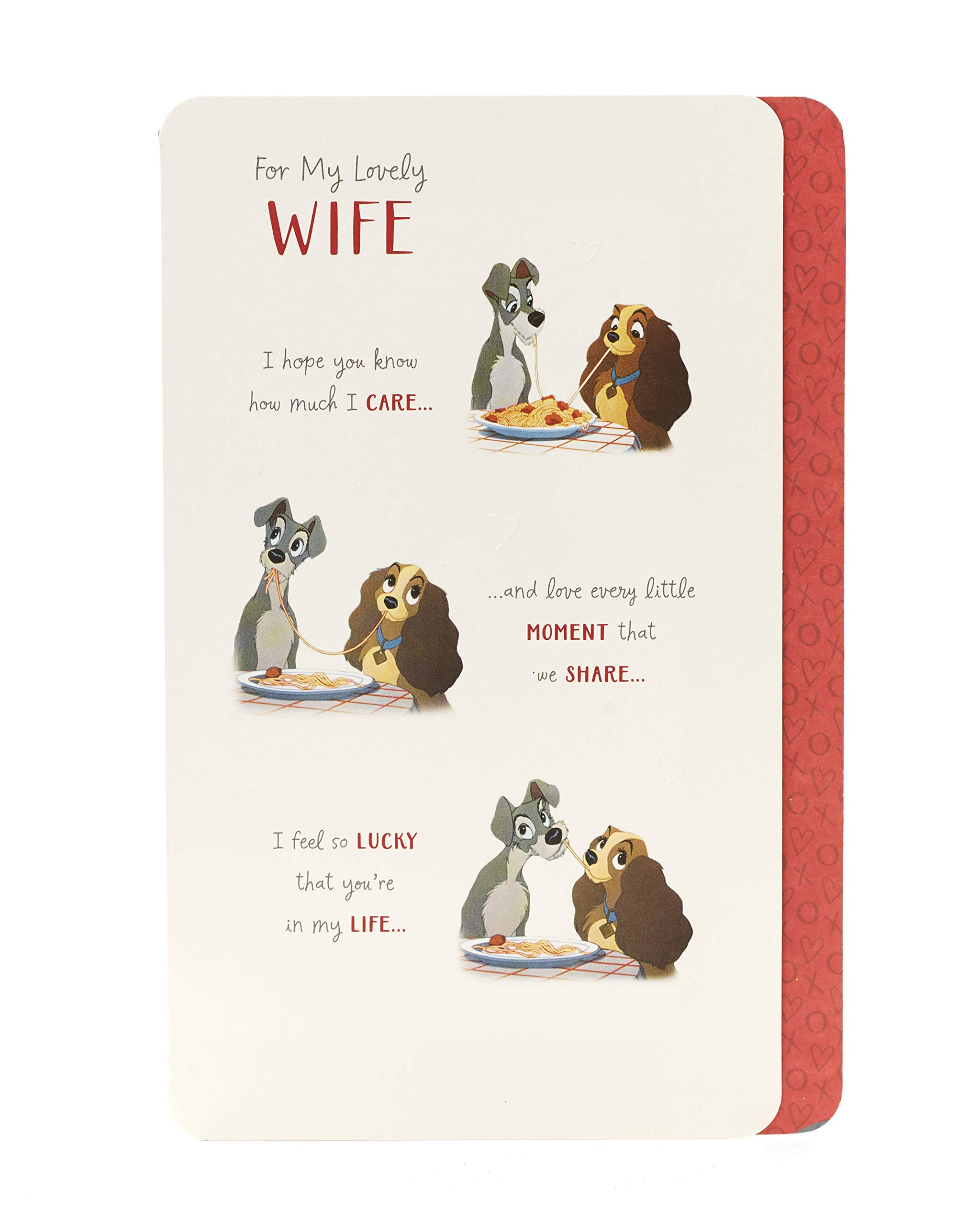 Wife Birthday Card - Birthday Card for Her - Disney Birthday Card for Wife - Lady and the Tramp Card for Wife