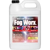 FogWorx Fog Juice - 1 Gallon of Organic Fog Fluid (128 oz) - Medium Density, High Output, Long Lasting Fog Machine Fluid for 400 Watt to 1500 Watt Machines