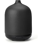 Ceramic Essential Oil Diffusers for Home, Decorative Bedroom Aromatherapy Scent Air Diffuser Ultrasonic Aroma Defusers 250ml with Timed-Black