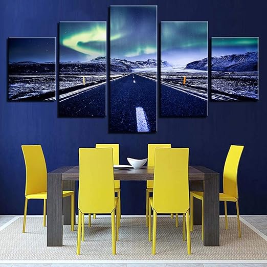 Impresiones 5 Piezas Cuadros En Lienzo Arte De Pared Paisaje De