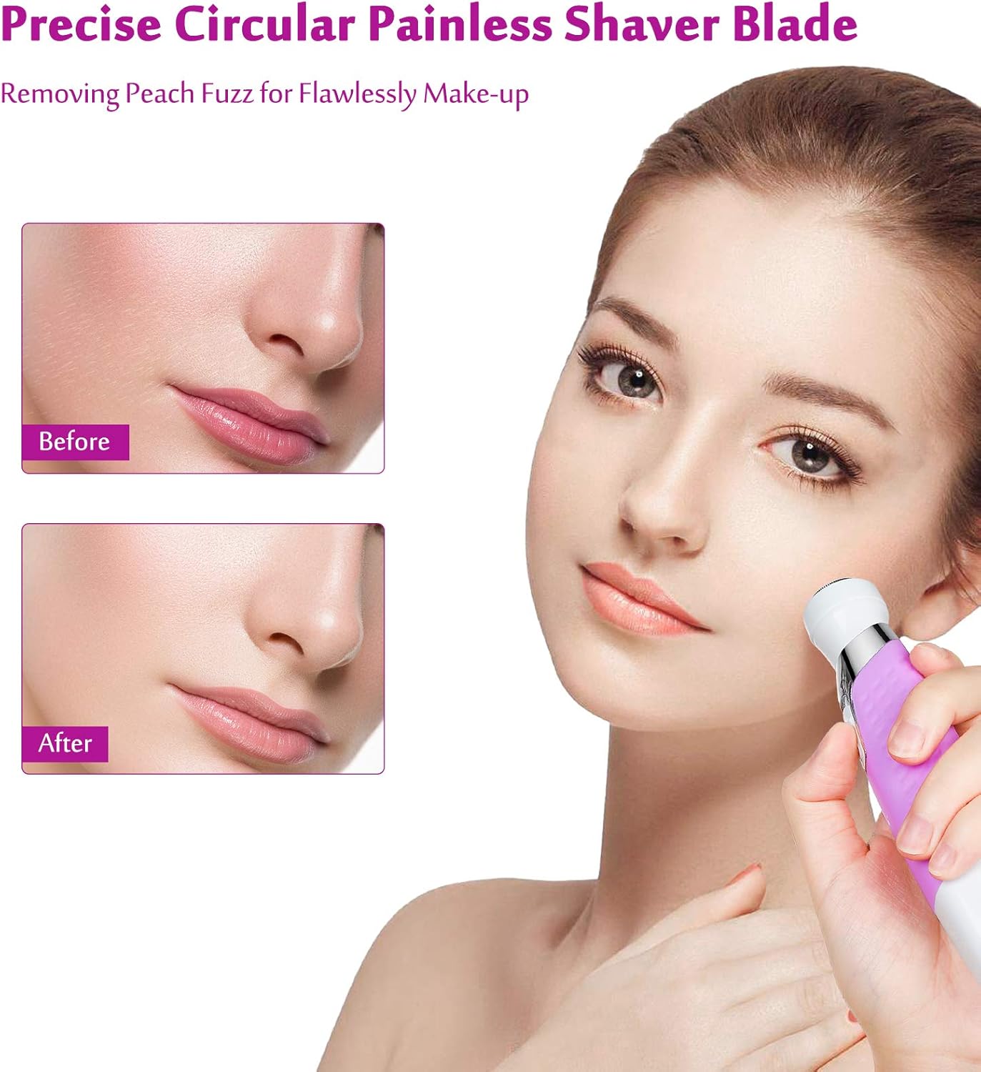 Electric Razor for Women, 3in1 Painless Lady Shaver Bikini Trimmer