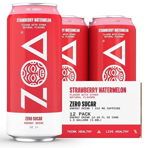 ZOA ZERO SUGAR ENERGY DRINKS – STRAWBERRY WATERMELON...
