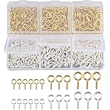 TOYMIS 400pcs Screw Eye Pins, Mini Metal Eye Pins Small Eye Pin Pendants for DIY Art&Crafts, Jewelry Making Findings, Charm B