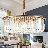 lighceac 23" 8-Light Modern Crystal Chandelier