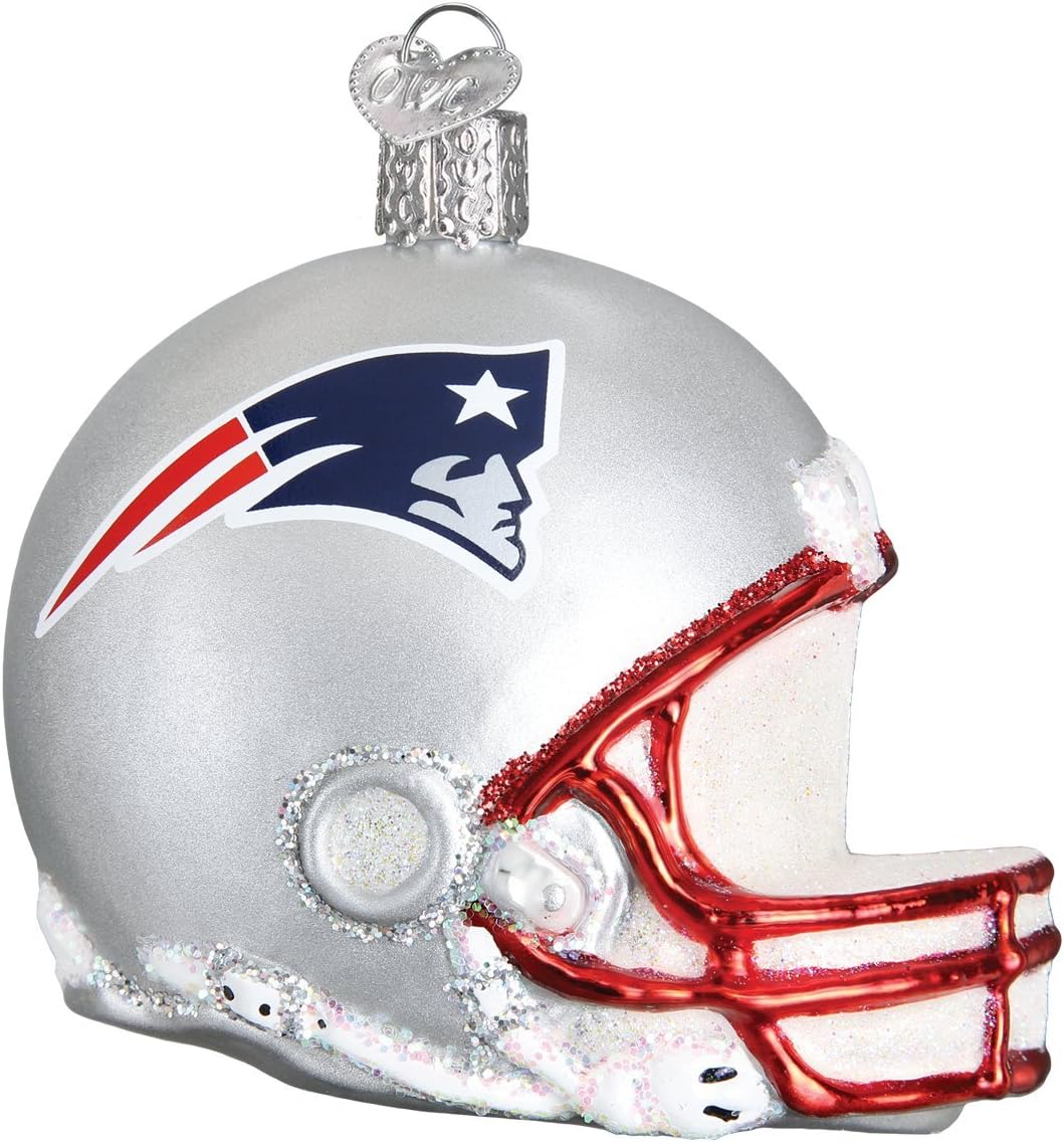 Amazon Com Old World Christmas New England Patriots Glass Blown Ornaments For Christmas Tree Helmet Home Kitchen