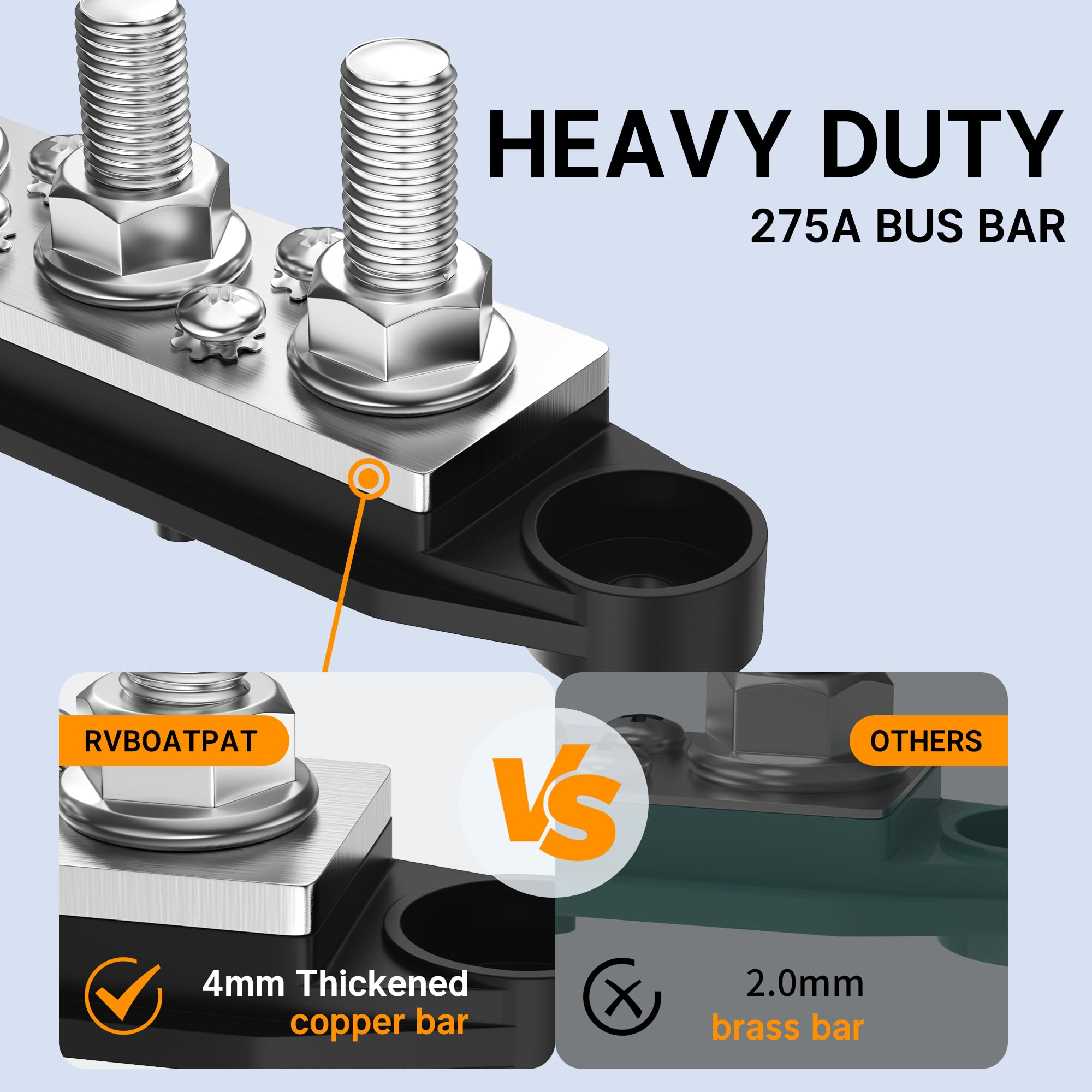 Mua RVBOATPAT Upgrade 275A 12V Bus Bar Battery Power Distribution Block ...