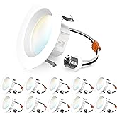 Sunco 10 Pack 4 Inch LED Recessed Lights, Retrofit Can Lighting, 660 LM, 11W (40W Equivalent), Selectable CCT 2700K/3000K/3500K/4000K/5000K, Dimmable, Baffle Trim, Replacement Conversion Kit UL.